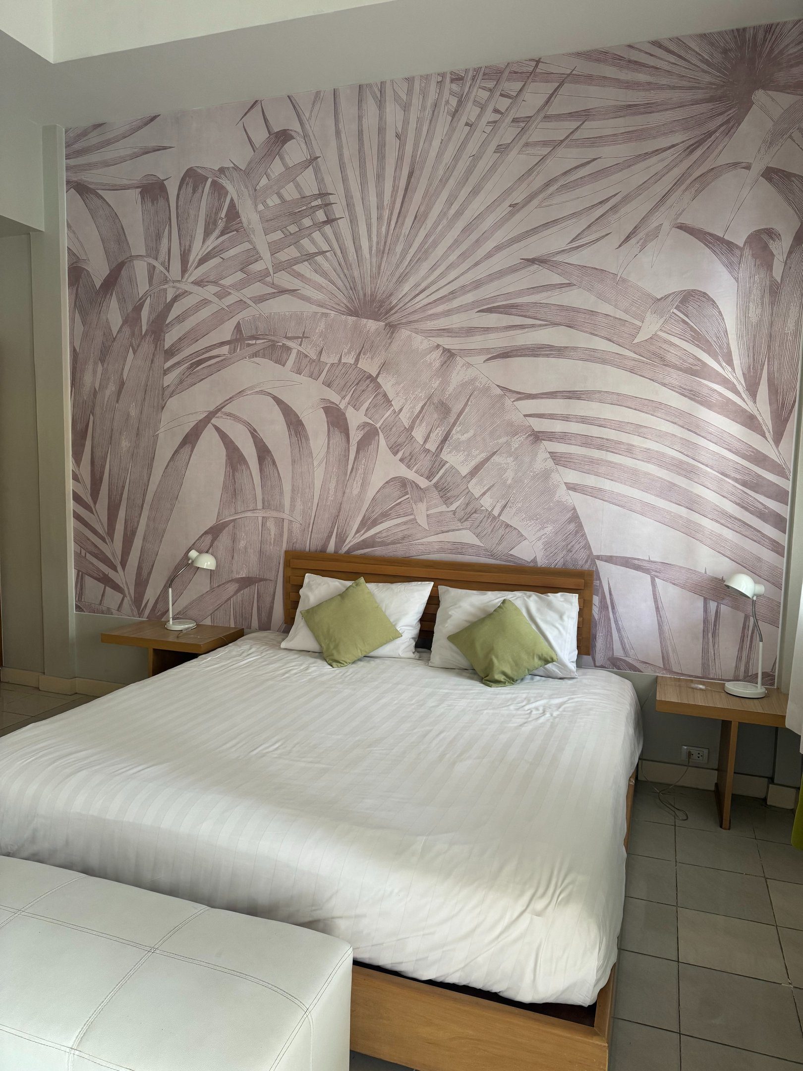 King-size bed in a renovated Deluxe room, Spice & Sea Resort Phuket